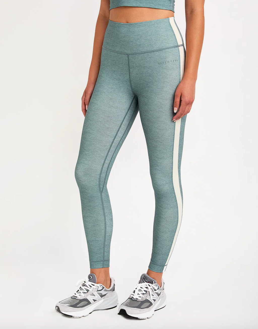 Hana 7/8 Side Stripe Legging - Heather Mint