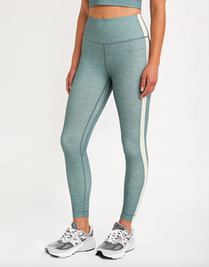 Hana 7/8 Side Stripe Legging - Heather Mint