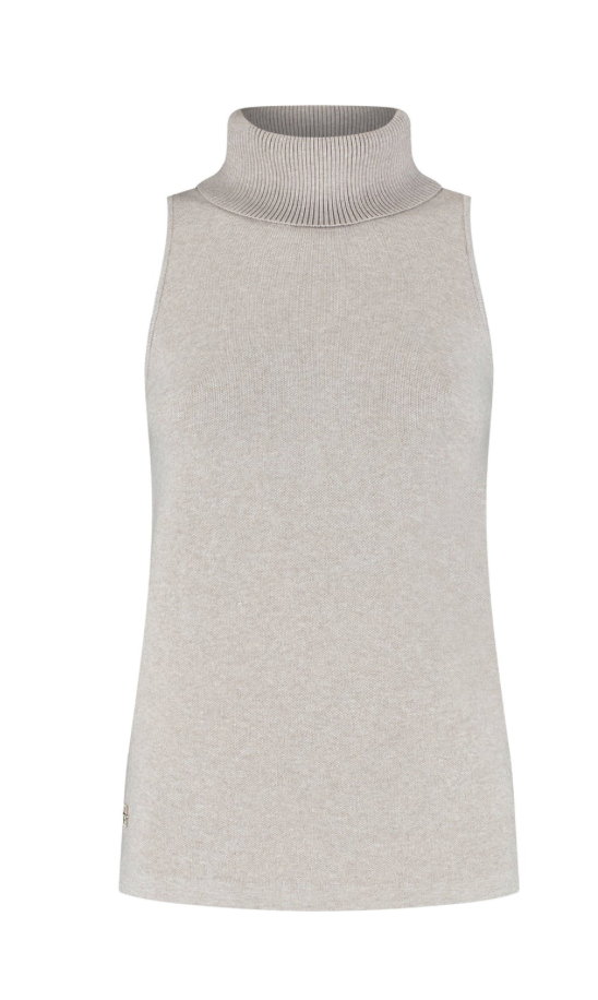 Olly Sleeveless Turtleneck - Feather
