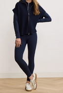 Sienna Shape Striped Flared Leggings - Dark Blue