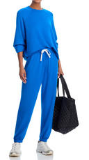 Andie Oversized Fleece Sweatpant - Classic Blue