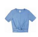 Summer SS Twist Waist Top - Ocean Blue