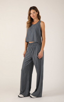 Sheer Ease Tank - Slate Jonah Stripe