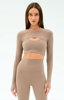 Amelia Airweight Lite Shrug - Latte