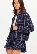 Valencia Lexi Collared Jacket - Check