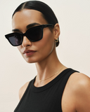 High Tide Sunglasses - Polished Black Grey