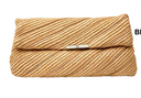 Embrace Clutch - Beige Luxe & Raffia
