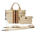 Getaway - Blonde Patent with Colorblock Luxe Stripe