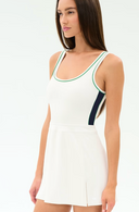 Martina Rigor Color Block Dress - White / Spearmint
