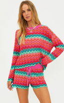 Beach Sweater - Strawberry Ice Chevron