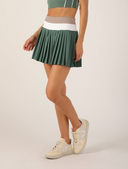 Point Skirt - Smoky Basil / Latte / White