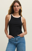 Clarke Rib Tank - Black