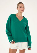 Courtside V-Neck Sweat - College Green