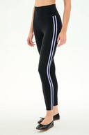 Ella High Waist Airweight 7/8 Legging - Black / Purple Haze