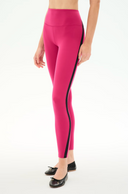 Miles High Waist Rigor 7/8 Legging - Sangria / Black