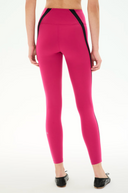Miles High Waist Rigor 7/8 Legging - Sangria / Black