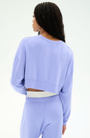 Noah Fleece Crop Sweatshirt - Purple Haze