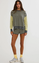Balboa Short - Butter Gray Stripe