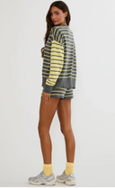 Balboa Short - Butter Gray Stripe