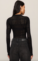 Avery Sweater Top - Black