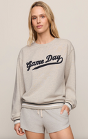 Boyfriend Game Day Sweatshirt - Feather Grey
