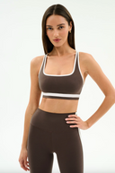 Bianca Rigor Bra - Dark Chocolate / White