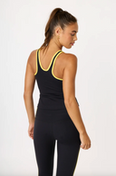Fern Tank Top - Black / Lemon