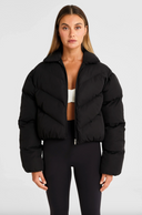 Cropped Puffer Jacket - Black