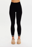 Wool Seamless 25in Midi Pant - Black