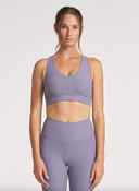 Grid Cross Back Bra - Violet Ash