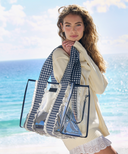 Case-Mate Navy Gingham Jelly Tote