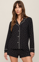 Luxe Dot PJ Top - Black