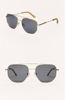 Highway Sunglasses - Gold-Grey Polarized