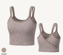 Hera Double Strap Bra Tank - Taupe Cheetah