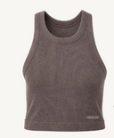 Mia High Neck Bra Tank - Espresso