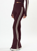 Raquel High Waist Supplex Flare 30 - Dark Cherry / Creme