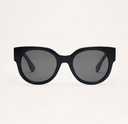 Lunch Date Polarized Sunglasses - Polished Black Grey