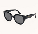 Lunch Date Polarized Sunglasses - Polished Black Grey