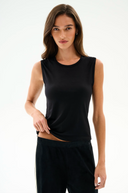 Nikki Jersey Tank - Black