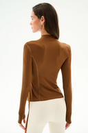 Isabella Airweight Lite Mock Neck - Toffee / Creme