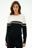 Anna Knit Pullover - Black / White