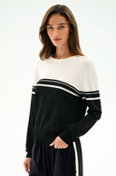 Anna Knit Pullover - Black / White
