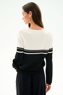 Anna Knit Pullover - Black / White