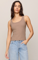 Rowe Rib Scoop Tank - Heather Ash
