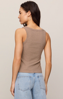 Rowe Rib Scoop Tank - Heather Ash