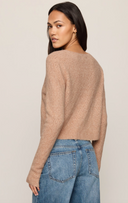 Medina Open Knit Cardigan - Toasted Almond