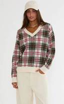 Joey Sweater - Frosted Pine Plaid