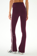 Raquel High Waist Supplex Flare 30 - Dark Cherry / Creme