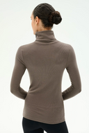 Jackson Rib Full Length Turtleneck - Lentil / Black