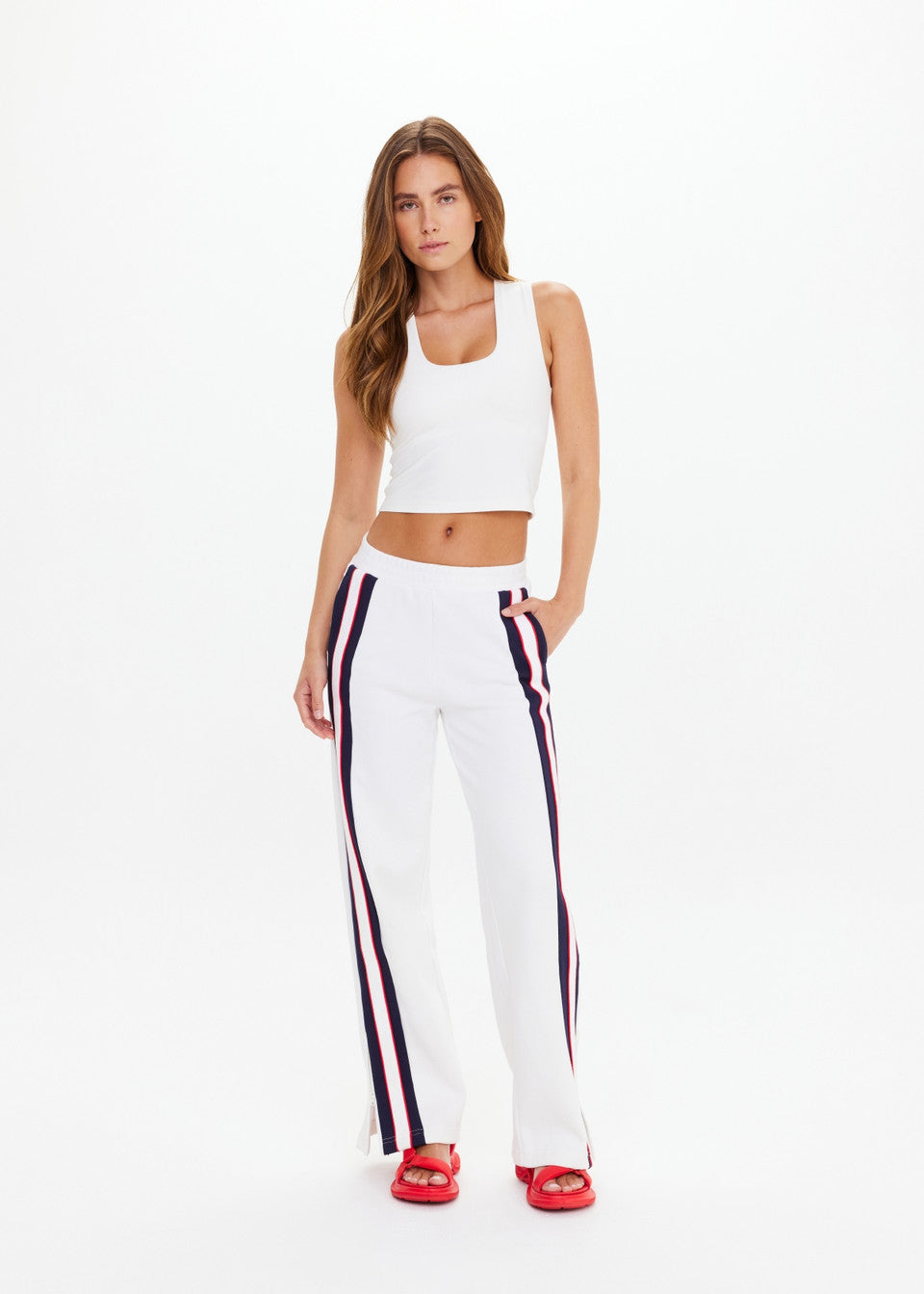 Pacific Wide Leg Cody Pant- White